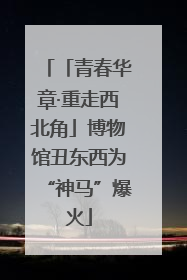 「青春华章·重走西北角」博物馆丑东西为“神马”爆火