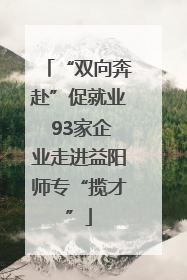 “双向奔赴”促就业 93家企业走进益阳师专“揽才”