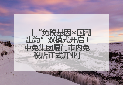 “免税基因×国潮出海”双模式开启！中免集团厦门市内免税店正式开业