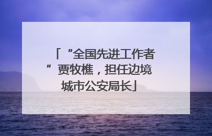 “全国先进工作者”贾牧樵，担任边境城市公安局长