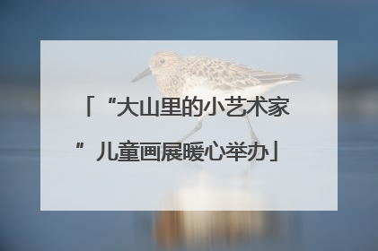 “大山里的小艺术家”儿童画展暖心举办