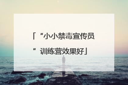 “小小禁毒宣传员”训练营效果好