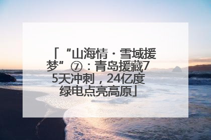 “山海情・雪域援梦”⑦：青岛援藏75天冲刺，24亿度绿电点亮高原