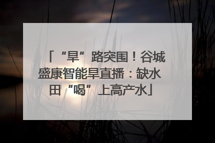 “旱”路突围！谷城盛康智能旱直播：缺水田“喝”上高产水