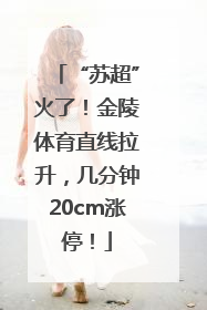 “苏超”火了！金陵体育直线拉升，几分钟20cm涨停！
