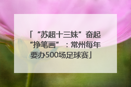“苏超十三妹”奋起“挣笔画”：常州每年要办500场足球赛