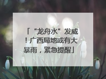 “龙舟水”发威！广西局地或有大暴雨，紧急提醒