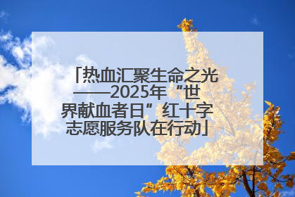 热血汇聚生命之光——2025年“世界献血者日”红十字志愿服务队在行动