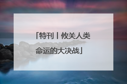特刊丨攸关人类命运的大决战