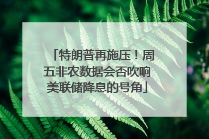 特朗普再施压！周五非农数据会否吹响美联储降息的号角