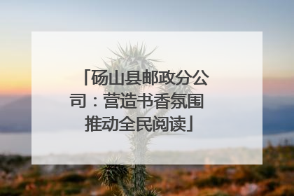 砀山县邮政分公司：营造书香氛围 推动全民阅读