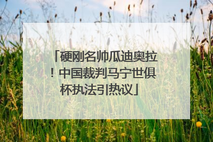硬刚名帅瓜迪奥拉！中国裁判马宁世俱杯执法引热议