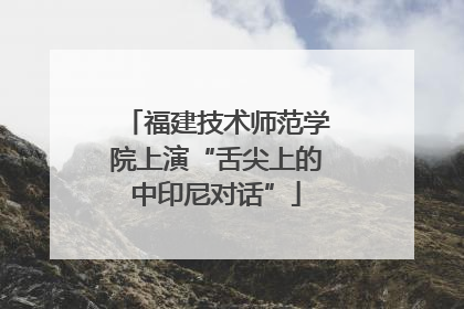 福建技术师范学院上演“舌尖上的中印尼对话”