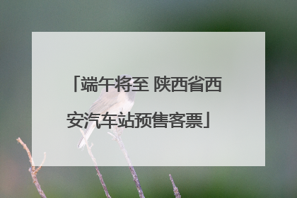 端午将至 陕西省西安汽车站预售客票