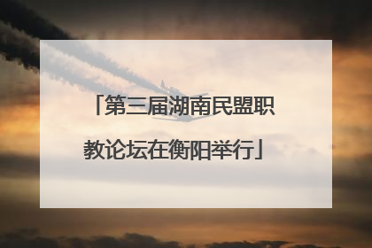 第三届湖南民盟职教论坛在衡阳举行