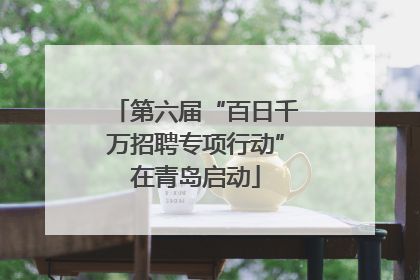 第六届“百日千万招聘专项行动”在青岛启动
