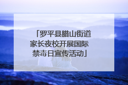 罗平县腊山街道家长夜校开展国际禁毒日宣传活动