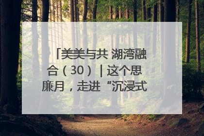 美美与共 湖湾融合（30）｜这个思廉月，走进“沉浸式”清风课堂