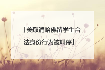 美取消哈佛留学生合法身份行为被叫停