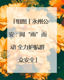 组图丨永州公安：闻“雨”而动 全力护航群众安全