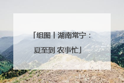 组图丨湖南常宁：夏至到 农事忙