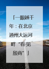 一眼越千年：在北京通州大运河畔“看·见殷商”