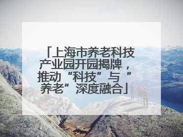 上海市养老科技产业园开园揭牌，推动“科技”与“养老”深度融合