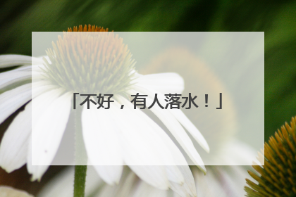 不好，有人落水！