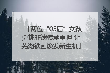 两位“05后”女孩勇挑非遗传承重担 让芜湖铁画焕发新生机