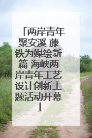 两岸青年聚安溪 藤铁为媒绘新篇 海峡两岸青年工艺设计创新主题活动开幕
