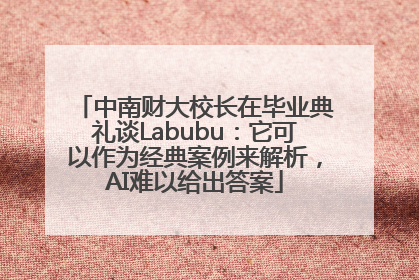 中南财大校长在毕业典礼谈Labubu：它可以作为经典案例来解析，AI难以给出答案