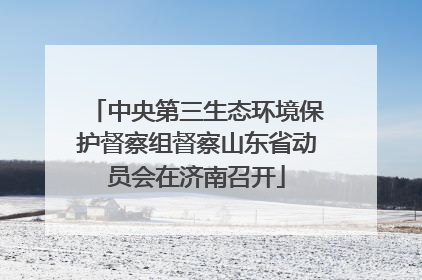 中央第三生态环境保护督察组督察山东省动员会在济南召开