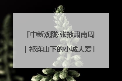中新观陇·张掖肃南周｜祁连山下的小城大爱