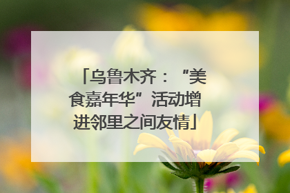 乌鲁木齐：“美食嘉年华”活动增进邻里之间友情