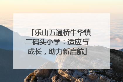 乐山五通桥牛华镇二码头小学：适应与成长，助力新启航