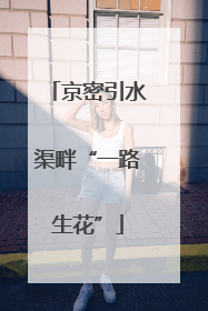 京密引水渠畔“一路生花”