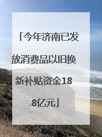 今年济南已发放消费品以旧换新补贴资金18.8亿元