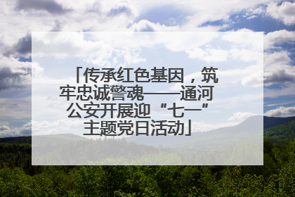 传承红色基因，筑牢忠诚警魂——通河公安开展迎“七一”主题党日活动