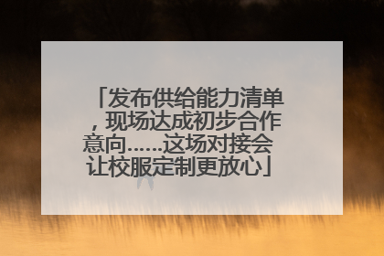 发布供给能力清单，现场达成初步合作意向……这场对接会让校服定制更放心