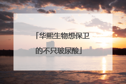 华熙生物想保卫的不只玻尿酸