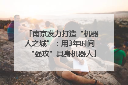 南京发力打造“机器人之城”：用3年时间“强攻”具身机器人