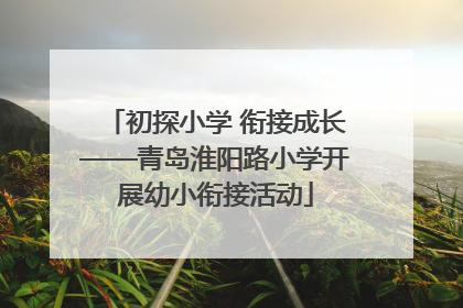 初探小学 衔接成长——青岛淮阳路小学开展幼小衔接活动