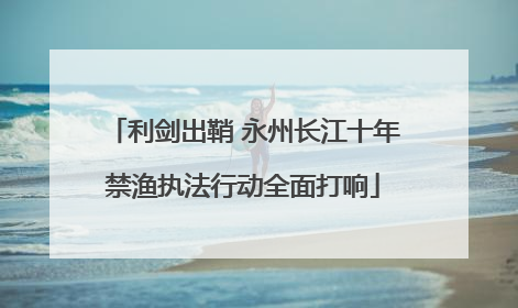 利剑出鞘 永州长江十年禁渔执法行动全面打响
