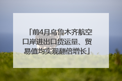 前4月乌鲁木齐航空口岸进出口货运量、贸易值均实现翻倍增长