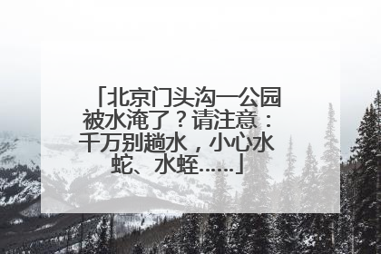 北京门头沟一公园被水淹了？请注意：千万别趟水，小心水蛇、水蛭……