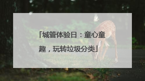 城管体验日：童心童趣，玩转垃圾分类