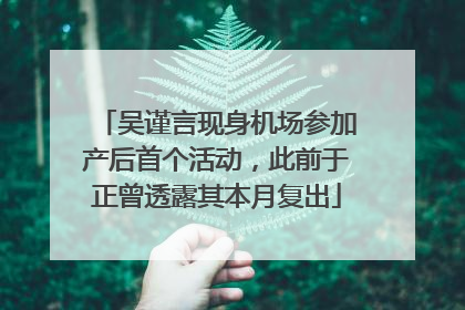 吴谨言现身机场参加产后首个活动，此前于正曾透露其本月复出