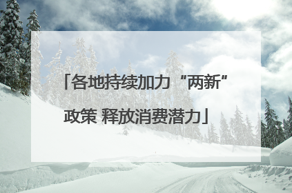 各地持续加力“两新”政策 释放消费潜力