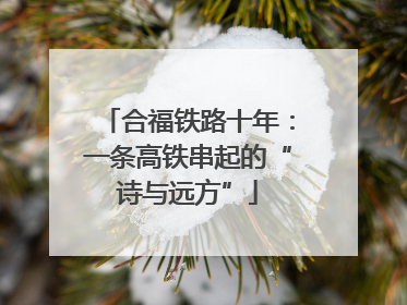 合福铁路十年：一条高铁串起的“诗与远方”