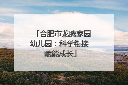 合肥市龙腾家园幼儿园：科学衔接 赋能成长